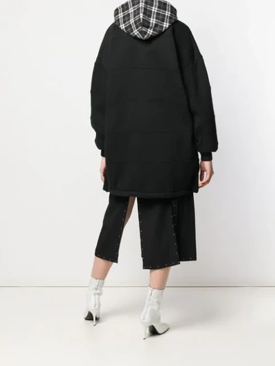 Shop Balenciaga Patchwork Hoodie In Black