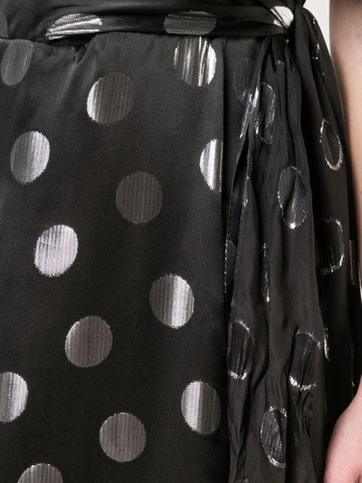 Shop Diane Von Furstenberg Polka-dot Flared Dress In Black