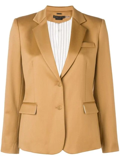 Shop Alice And Olivia Tailored Blazer Jacket In Brown