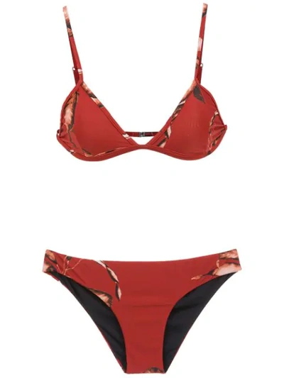 Shop Haight Fixo Double Bikini Set In Red
