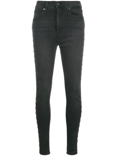 Shop Levi's Crystal Embellished Skinny Jeans In Black