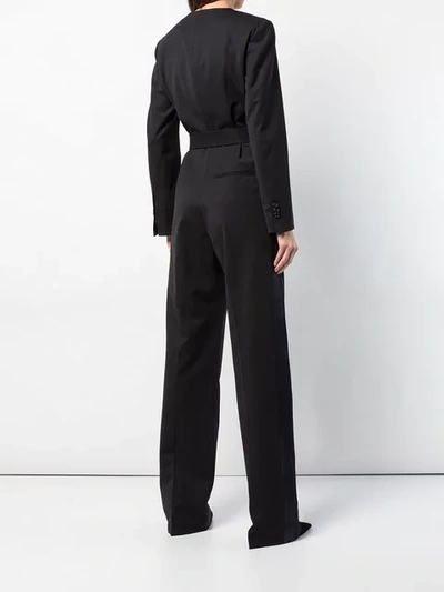Shop Calvin Klein 205w39nyc Belted Jumpsuit In Black