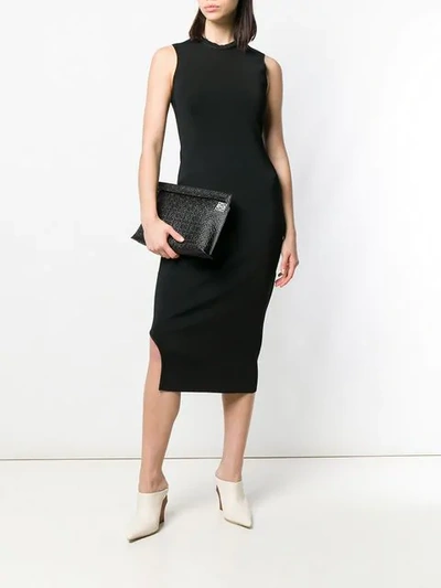 Shop Victoria Beckham Sleeveless Midi Dress In Black