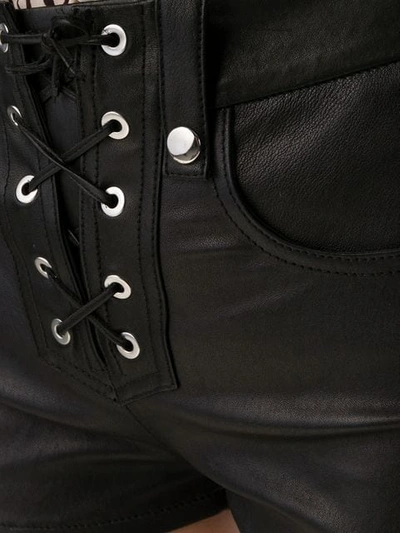 Shop Manokhi Lace-front Shorts In Black