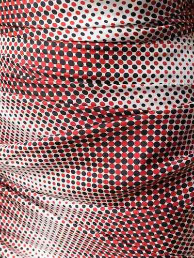 Shop Alexandre Vauthier Strapless Polka Dot Dress In Red