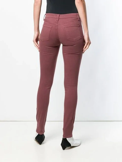 Shop J Brand Low Rise Skinny Jeans In Red