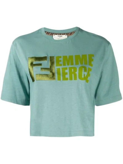 Shop Fendi Femme Fierce T In Blue