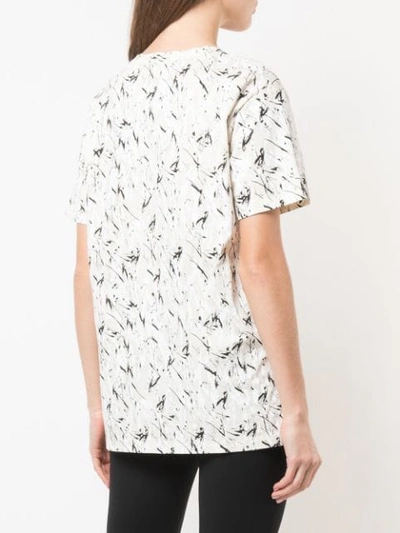 Shop Derek Lam Brushstroke Print Cotton Jersey T In Neutrals