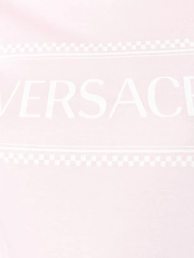 Shop Versace 90s Vintage Logo T-shirt In Pink