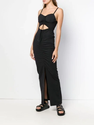 Shop Fenty X Puma Ruched Bustier Dress In Black
