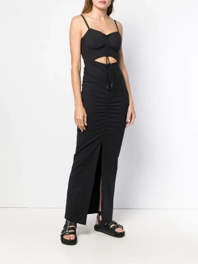 Shop Fenty X Puma Ruched Bustier Dress In Black