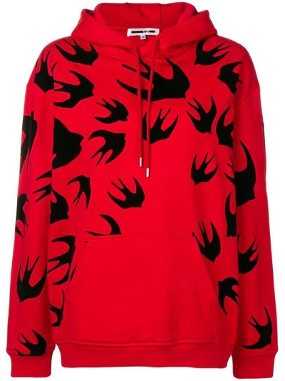 Mcq By Alexander Mcqueen Printed Hoodie Sweatshirt In Red | ModeSens