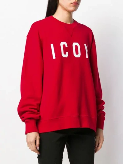 Dsquared2 Printed Icon Sweatshirt In Red