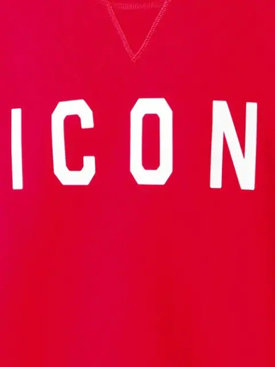 Dsquared2 Printed Icon Sweatshirt In Red