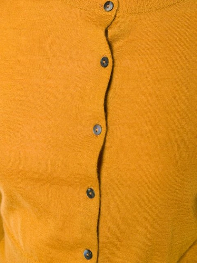 Shop N•peal Superfine Cropped Cardigan In Yellow