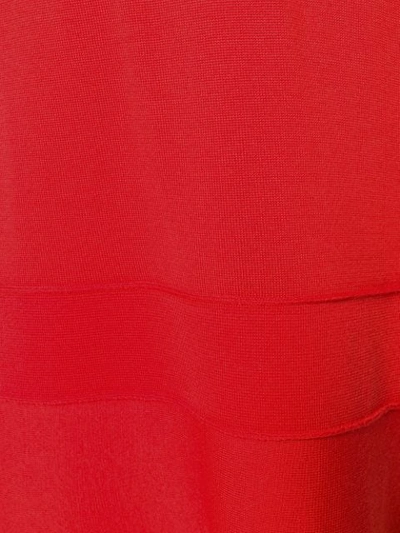 Shop Odeeh Flared Shift Dress In Red