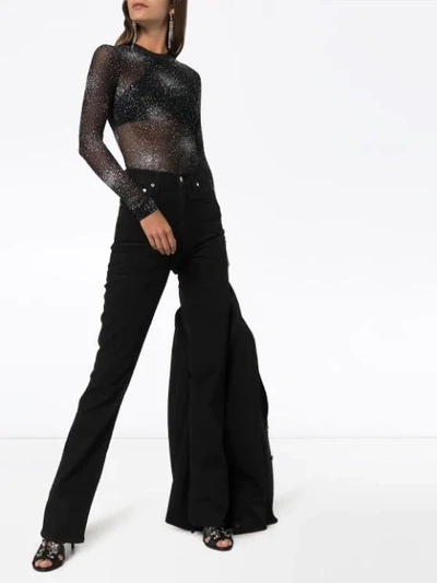 Shop Fantabody Sheer Sparkle Tulle Body In Black