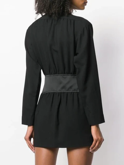 Shop Amen Crystal Embellished Mini Dress In Black