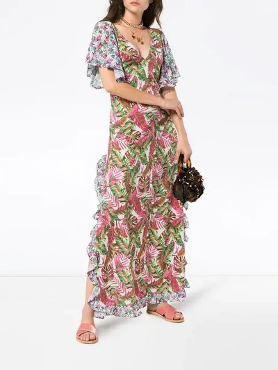 Shop All Things Mochi Leandra Floral Maxi Dress In Pink