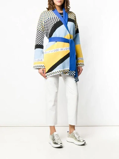 Shop Pinko Cardigan In Colour-block-optik In Blue