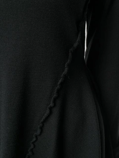 Shop Eleventy Flared Knit Sweater In Black