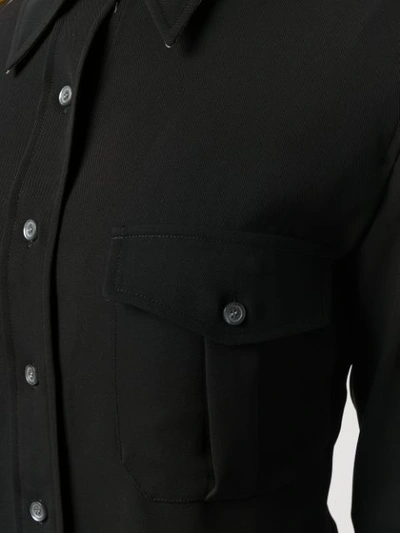 Shop Calvin Klein Police Pocket Shirt In 013 Perfect Black