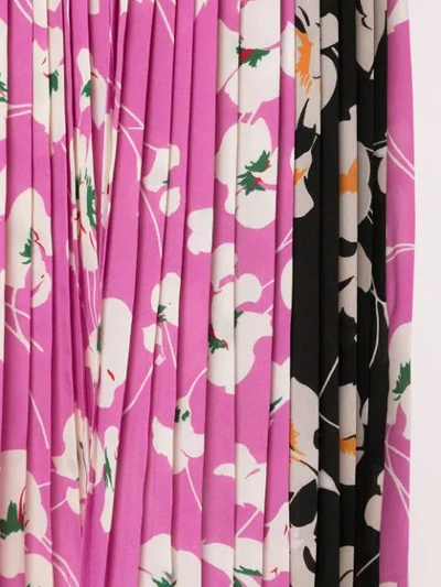 Shop N°21 Floral Print Pleated Skirt In Purple