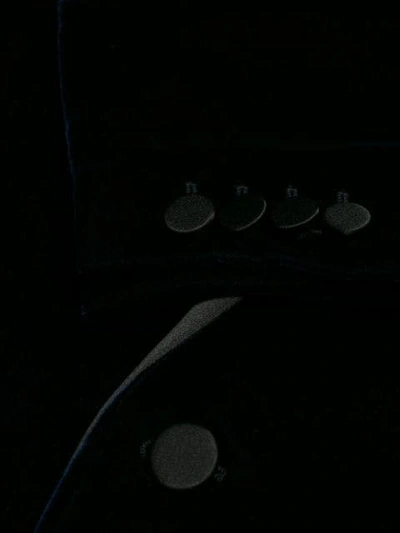 Saint Laurent Velvet Tuxedo Jacket In Blue