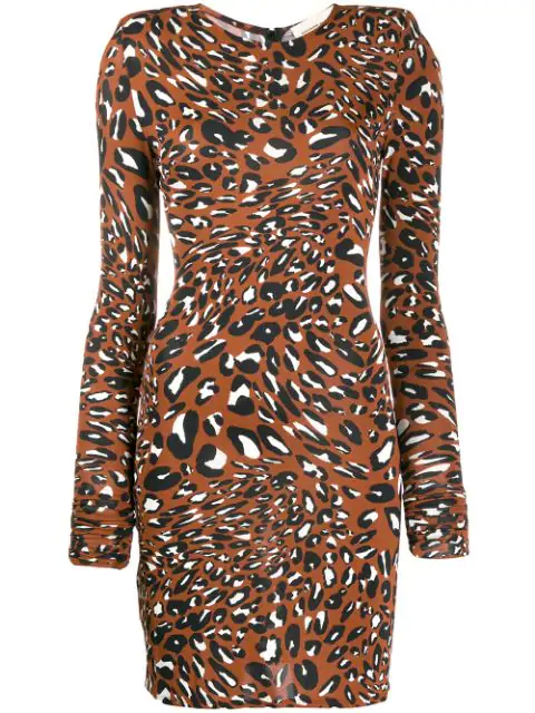 fitted leopard print dress