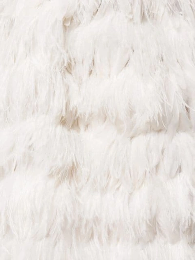 Shop Dolce & Gabbana Short Feather Skirt In White