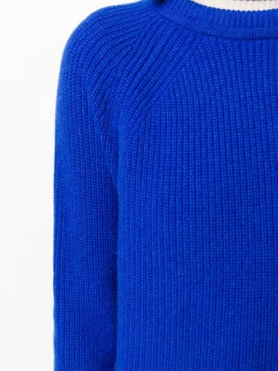 Shop Forte Forte Crew Neck Knit Pullover In Blue