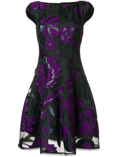 Shop Talbot Runhof Lamé Jacquard Dress In Purple