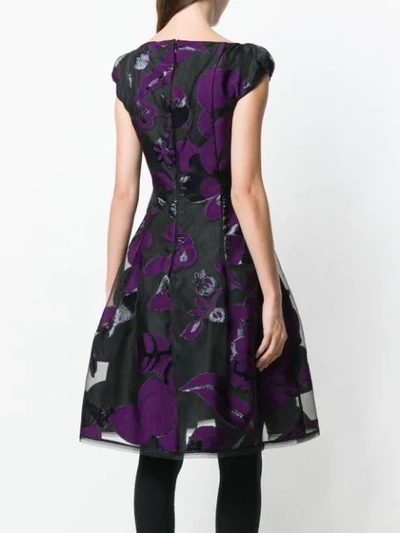 Shop Talbot Runhof Lamé Jacquard Dress In Purple