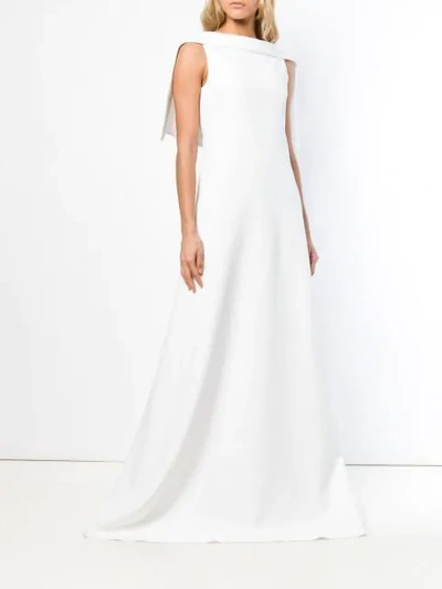 Shop Givenchy Sleeveless Cape Gown In White