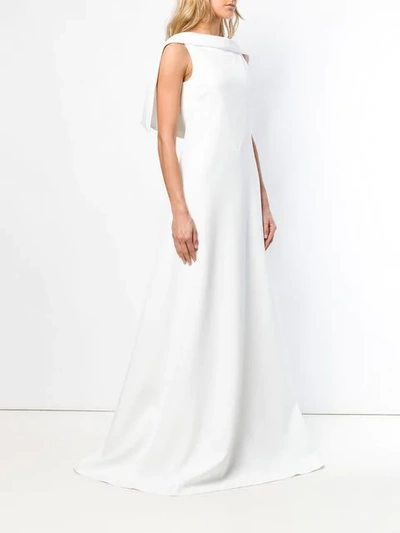 Shop Givenchy Sleeveless Cape Gown In White