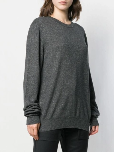 Shop Alexander Mcqueen Skull Logo Sweater In Grey