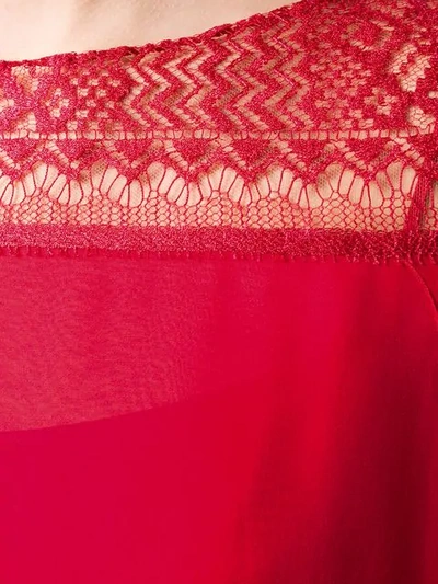 ALBERTA FERRETTI 叠层连衣裙 - 红色