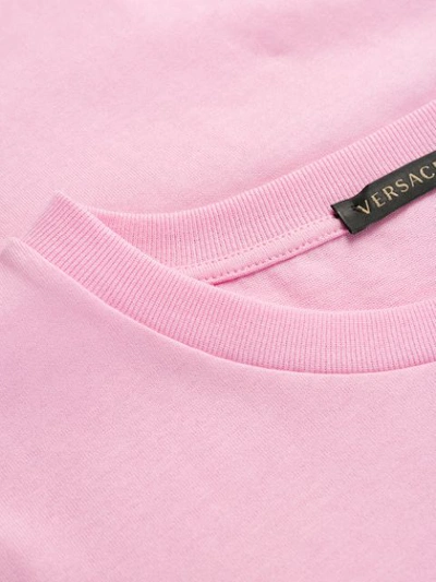 Shop Versace Blonde Print T-shirt In A1258 Rosa