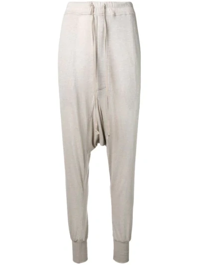 Shop Rick Owens Lilies Drop-crotch Track Pants - Grey