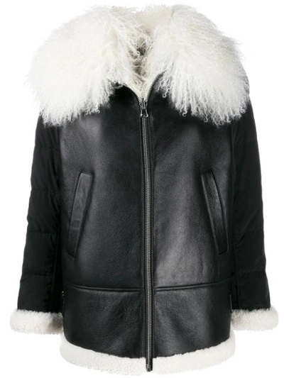 Shop Dorothee Schumacher Zipped Contrast Jacket In Black