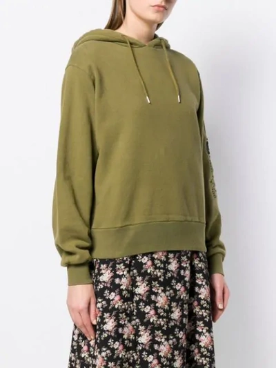 Shop Han Kjobenhavn Logo Hoodie In Green