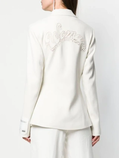 Off-white Wrap-around Blazer In White