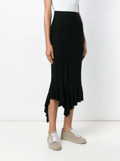 Shop Jw Anderson Asymmetric Hem Skirt In Black