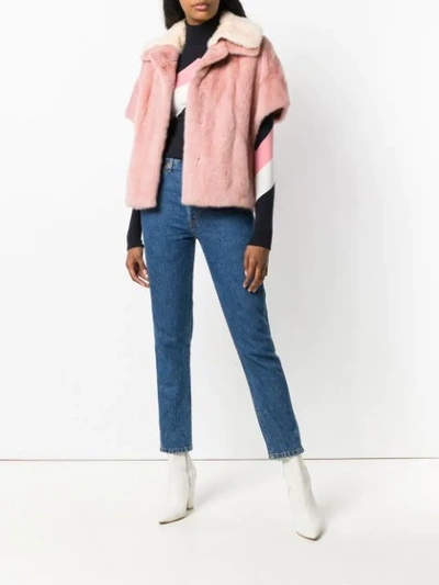 Shop Liska Layered Collar Jacket In Pink