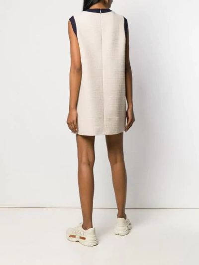 Shop Gucci Classic Shift Dress In Neutrals