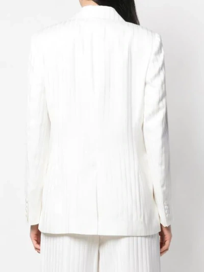 Shop Racil Satin Striped Blazer In White