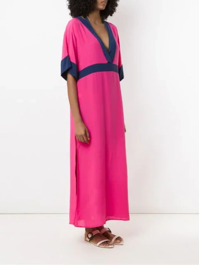 Shop Brigitte Silk Midi Dress In Pink