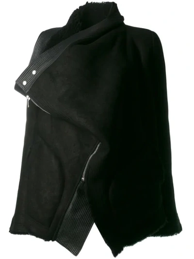 Shop Rick Owens Foldover Jacket In Black