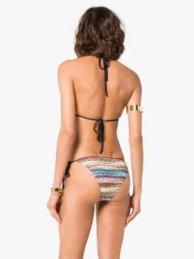 Shop Missoni Mare Scalloped Halterneck Zigzag Bikini - Multicolour