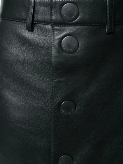 Shop Balenciaga Lambskin Pencil Skirt In Black